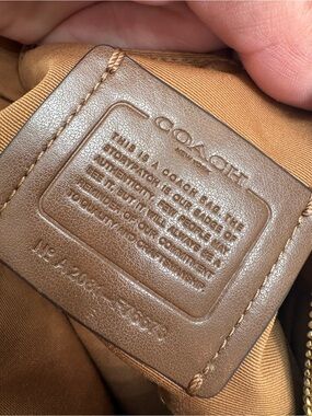 Coach Brown Leather Logo Patch Interior